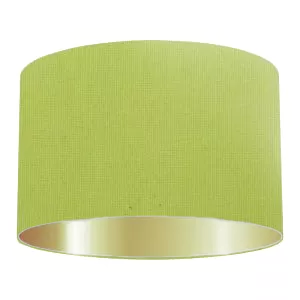 Lime Cotton Drum Lampshade