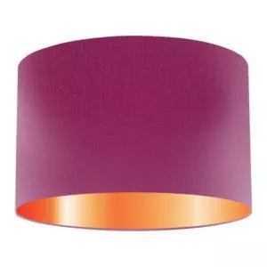 Magenta Silk Drum Lampshade