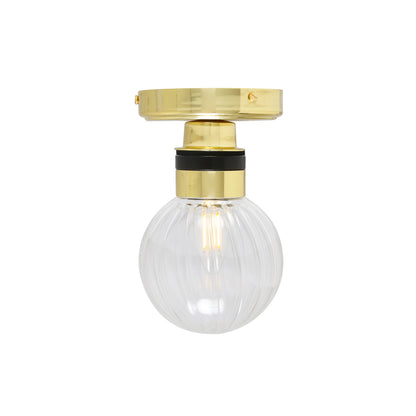 Ayr Small Globe Flush Bathroom Ceiling Light 12cm IP65