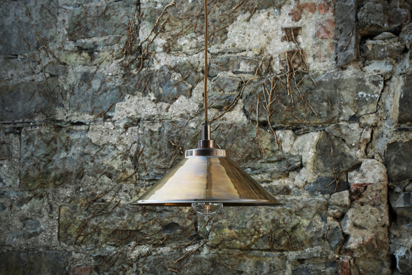 Nerissa Industrial Brass Pendant Light IP65