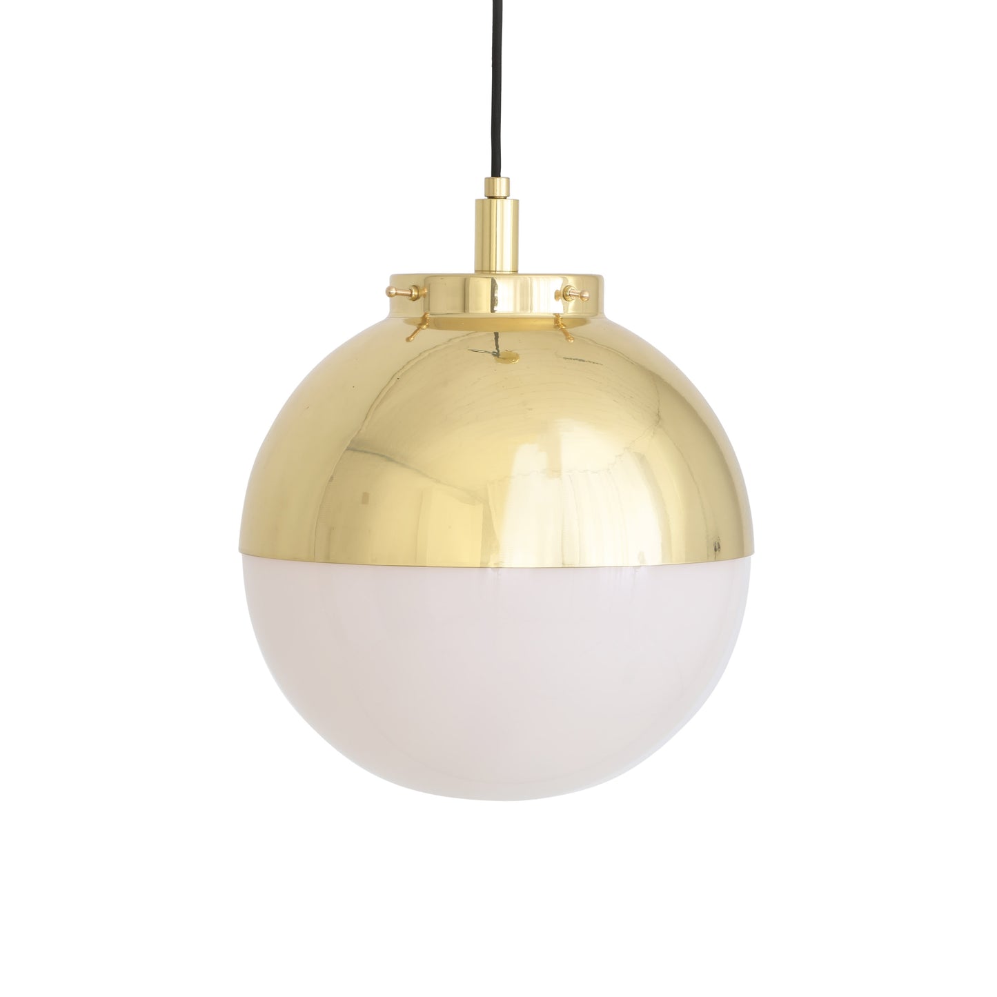 Mica Brass / Glass Dome Pendant Light IP44