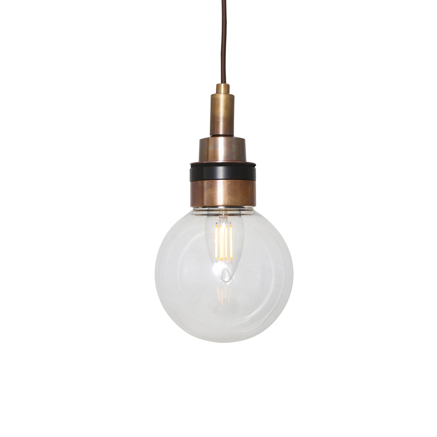 Loch Small Glass Globe Bathroom Pendant IP65