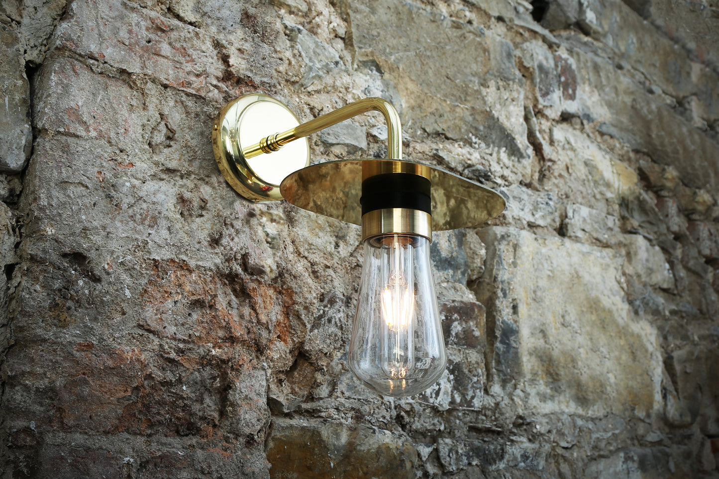 Kai Brass Bathroom Wall Light IP65