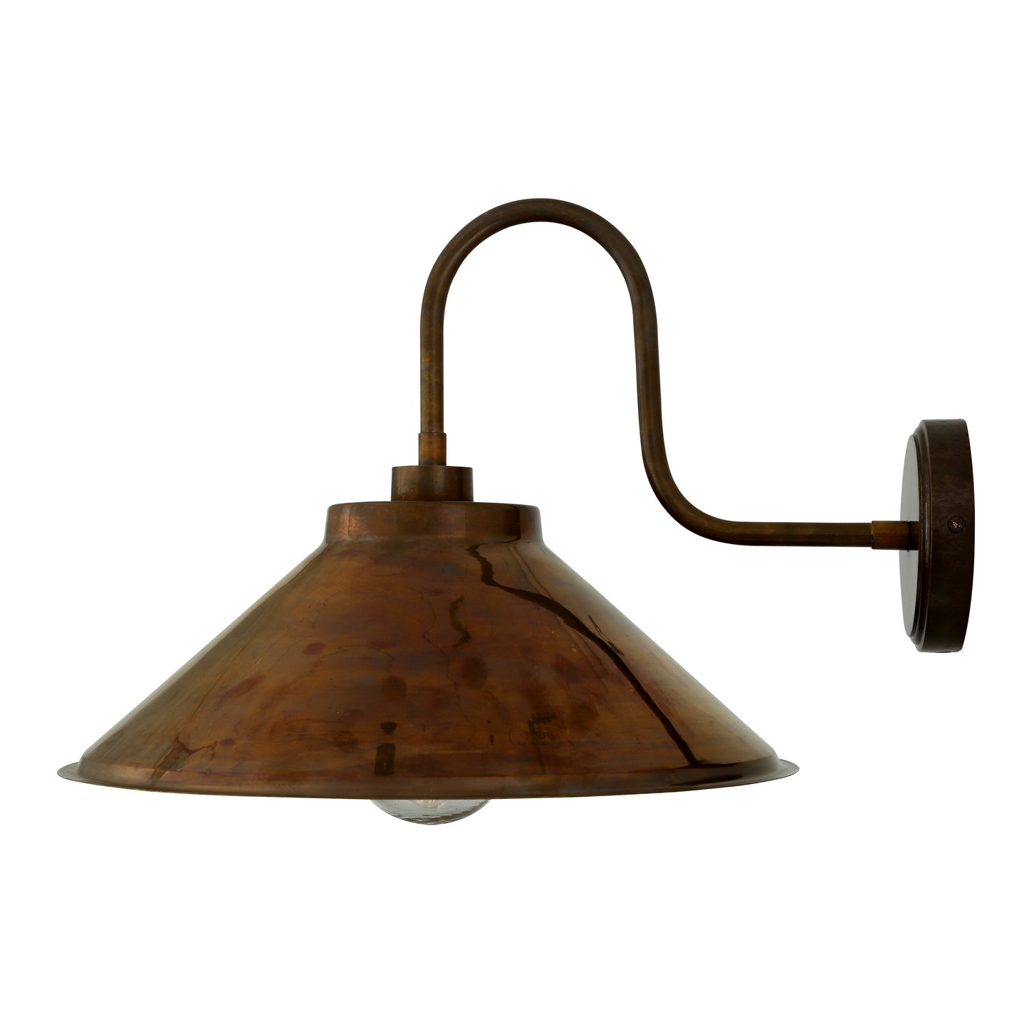 Nerissa Brass Swan Neck Wall Light IP65