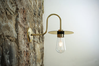 Kai Brass Swan Neck Wall Light IP65