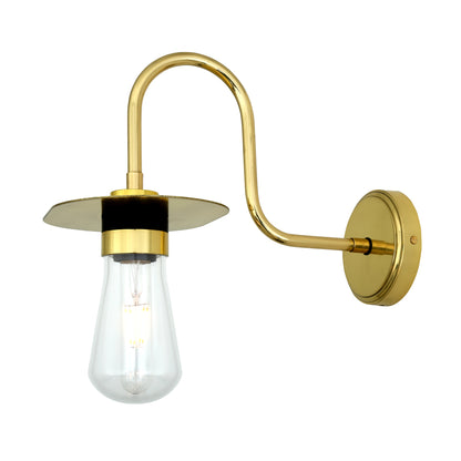 Kai Brass Swan Neck Wall Light IP65