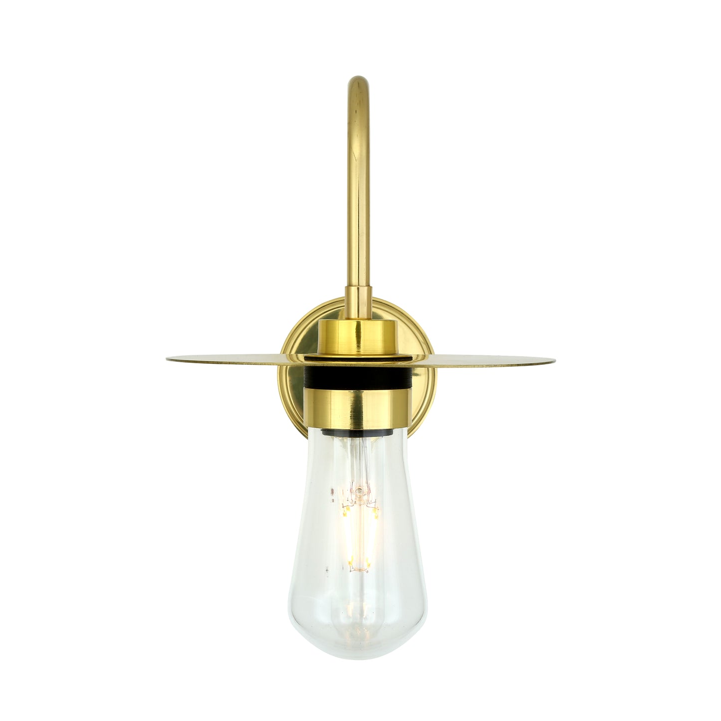 Kai Brass Swan Neck Wall Light IP65