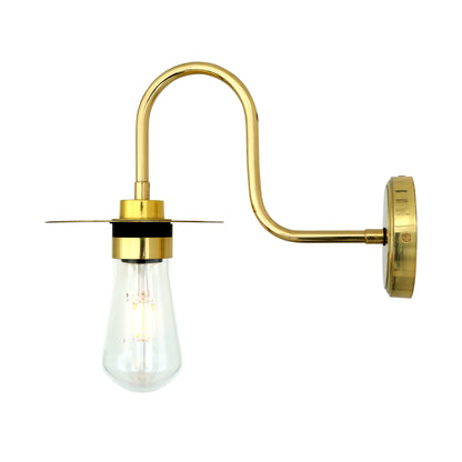 Kai Brass Swan Neck Wall Light IP65