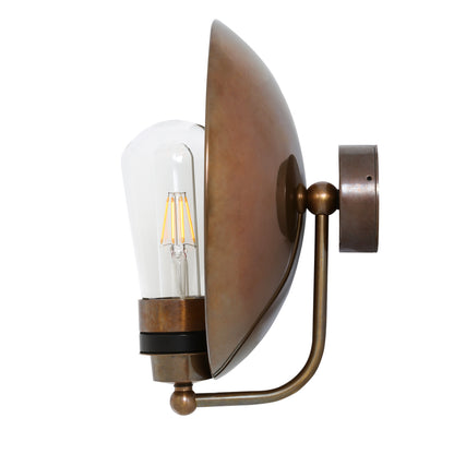 Galit Brass Dish Wall Light IP65