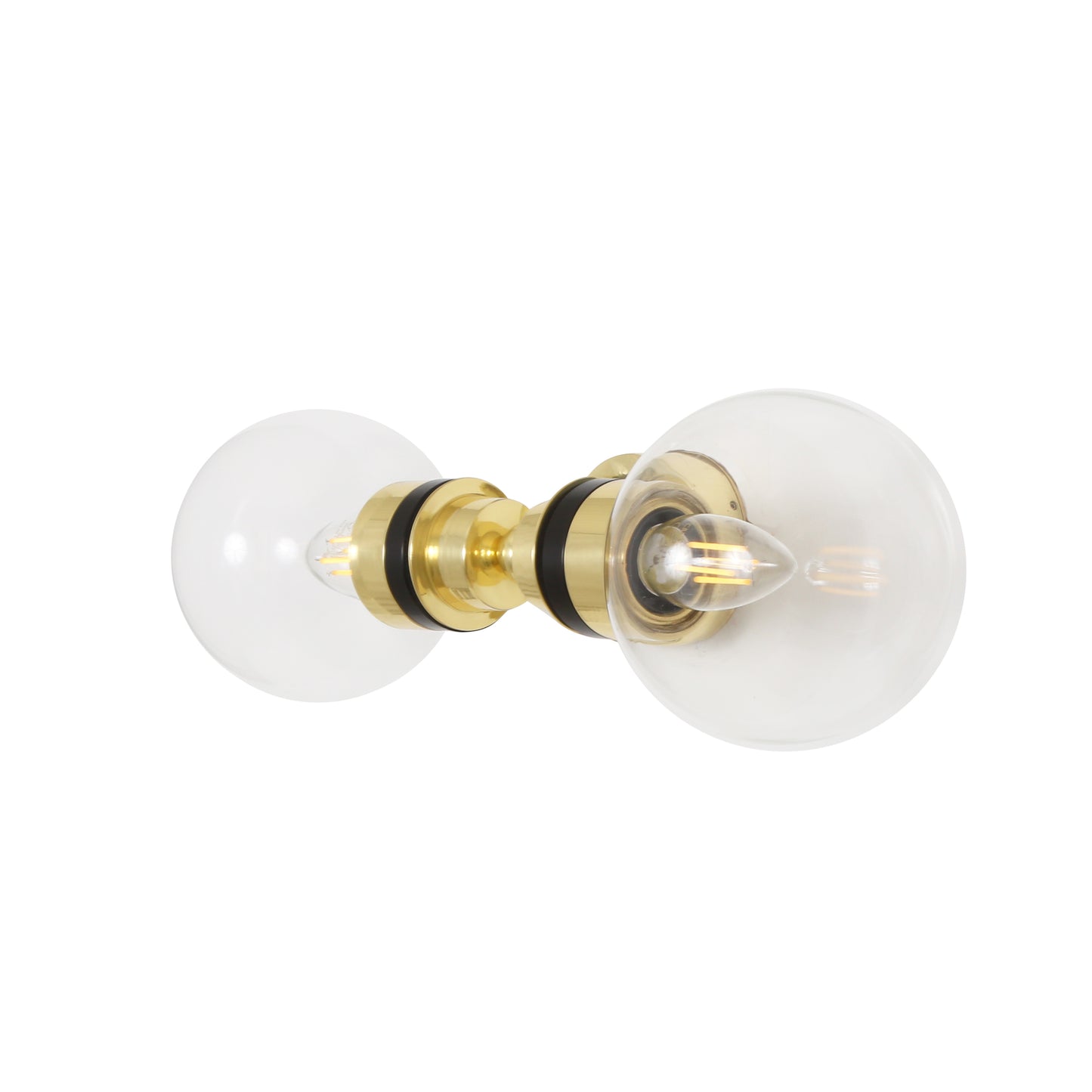 Poole Double Glass Globe Bathroom Wall Light IP65