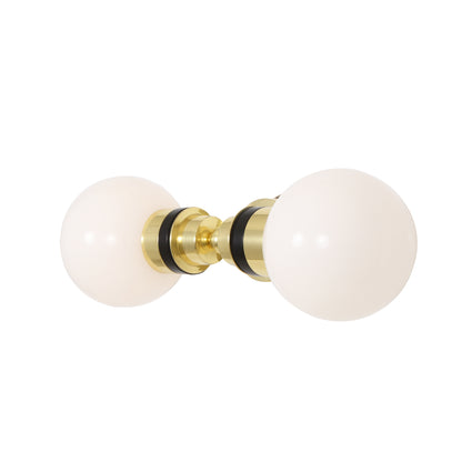 Poole Double Glass Globe Bathroom Wall Light IP65