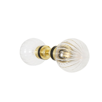 Poole Double Glass Globe Bathroom Wall Light IP65