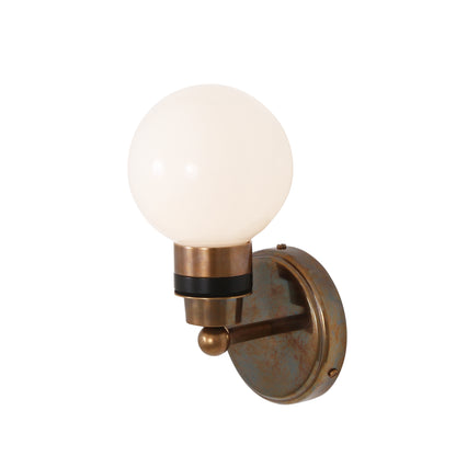 Shannon Small Glass Globe Bathroom Wall Light IP65