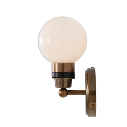 Shannon Small Glass Globe Bathroom Wall Light IP65