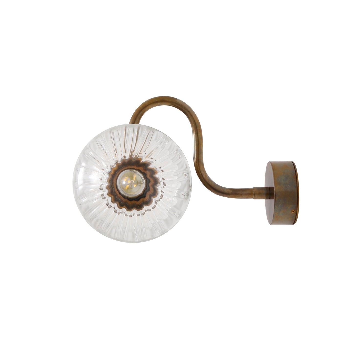 Ness Double Glass Globe Bathroom Wall Light with Swan Neck IP65