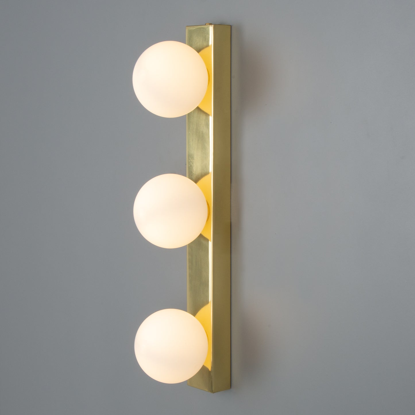 Noelani Bathroom Wall Light with Three Glass Globes IP44