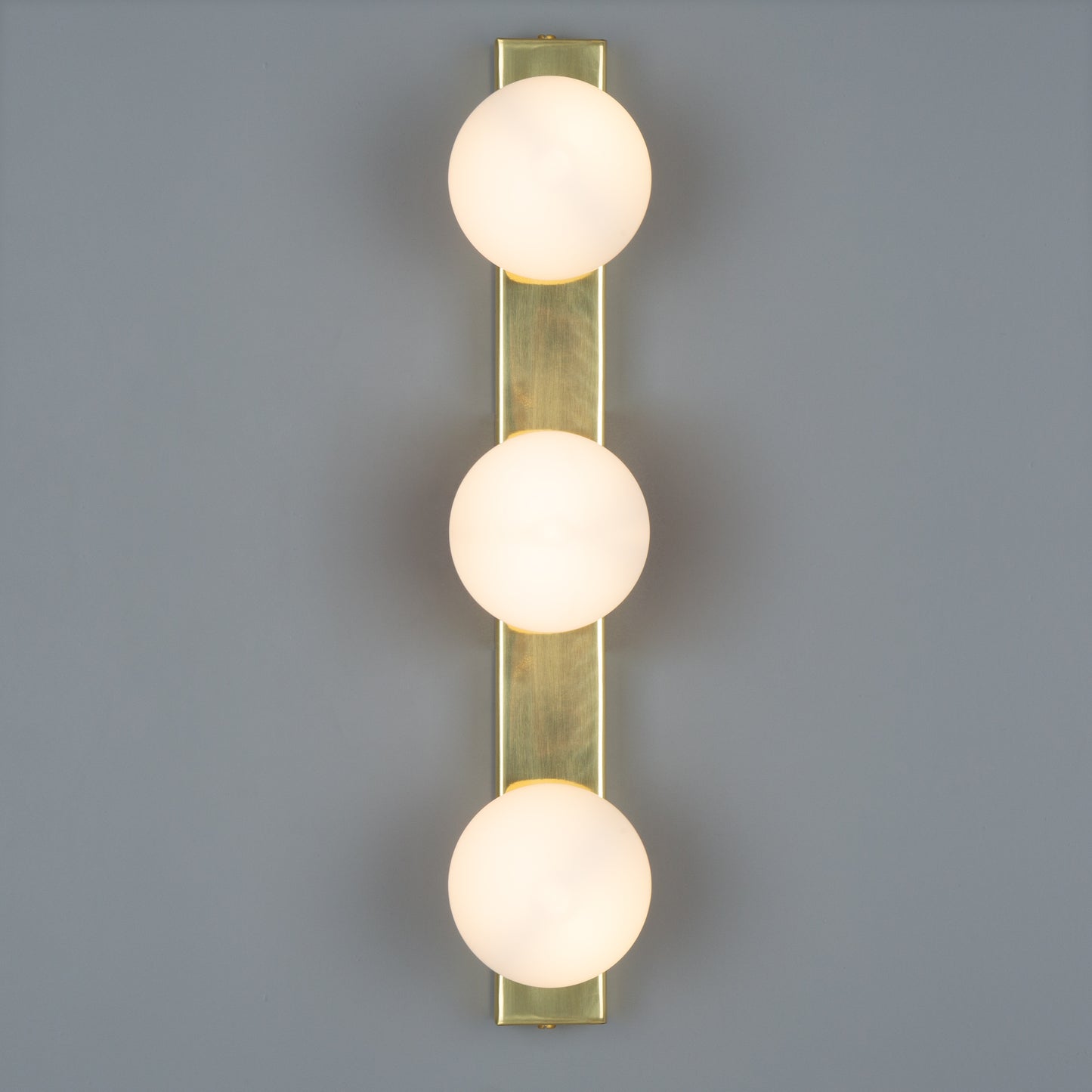 Noelani Bathroom Wall Light with Three Glass Globes IP44