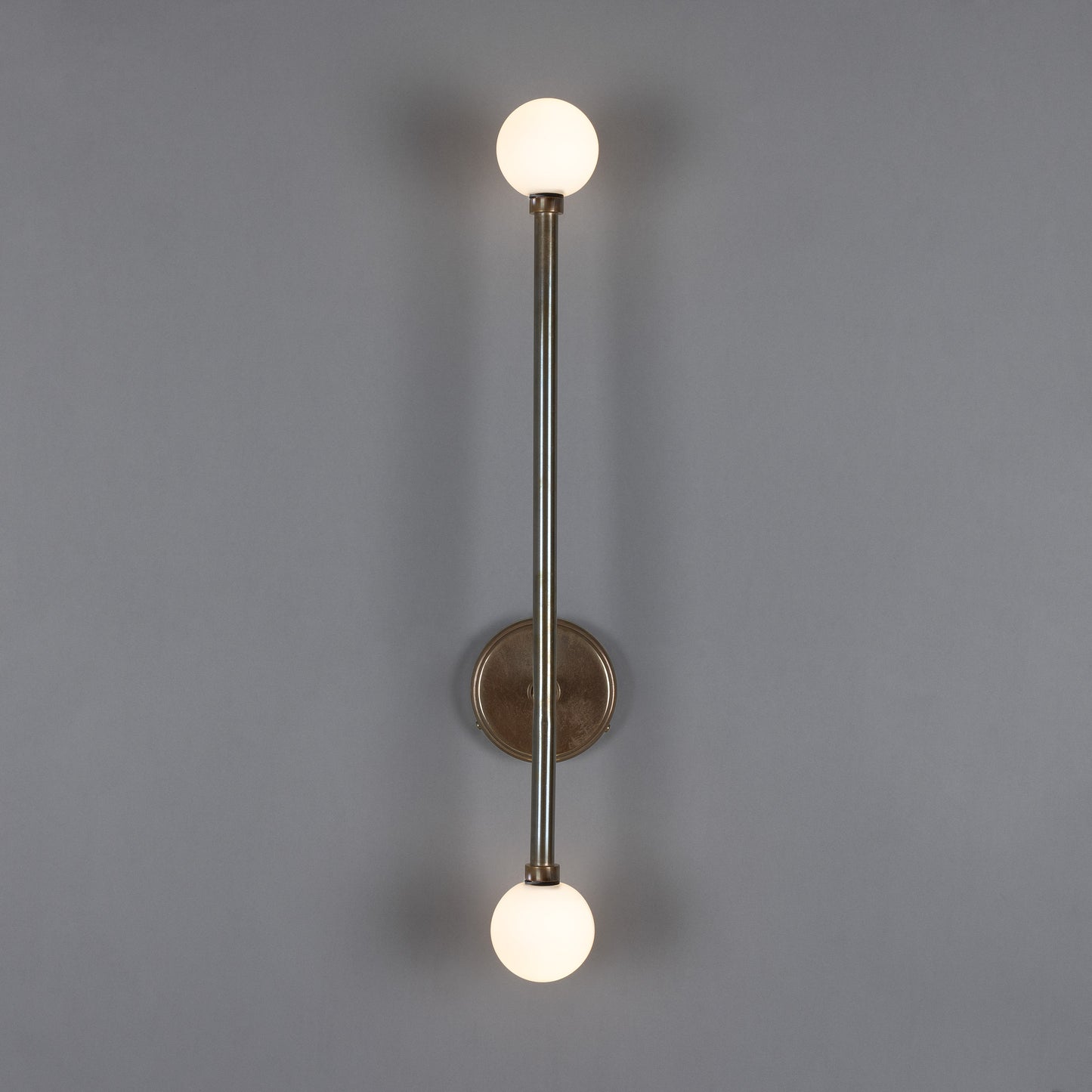 Gunning Double Globe Slim Bathroom Wall Light 71cm IP44