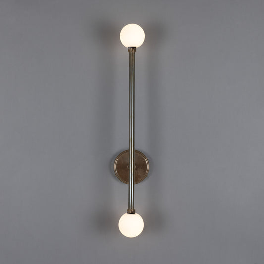 Gunning Double Globe Slim Bathroom Wall Light 71cm IP44