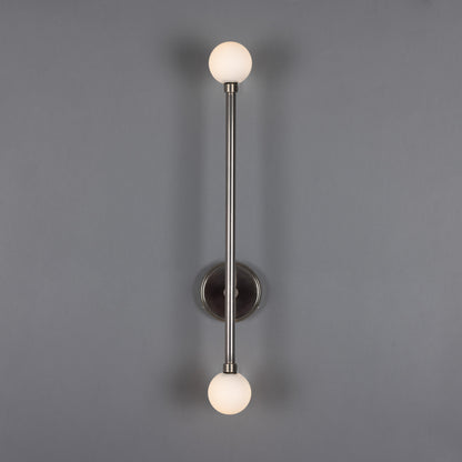 Gunning Double Globe Slim Bathroom Wall Light 71cm IP44