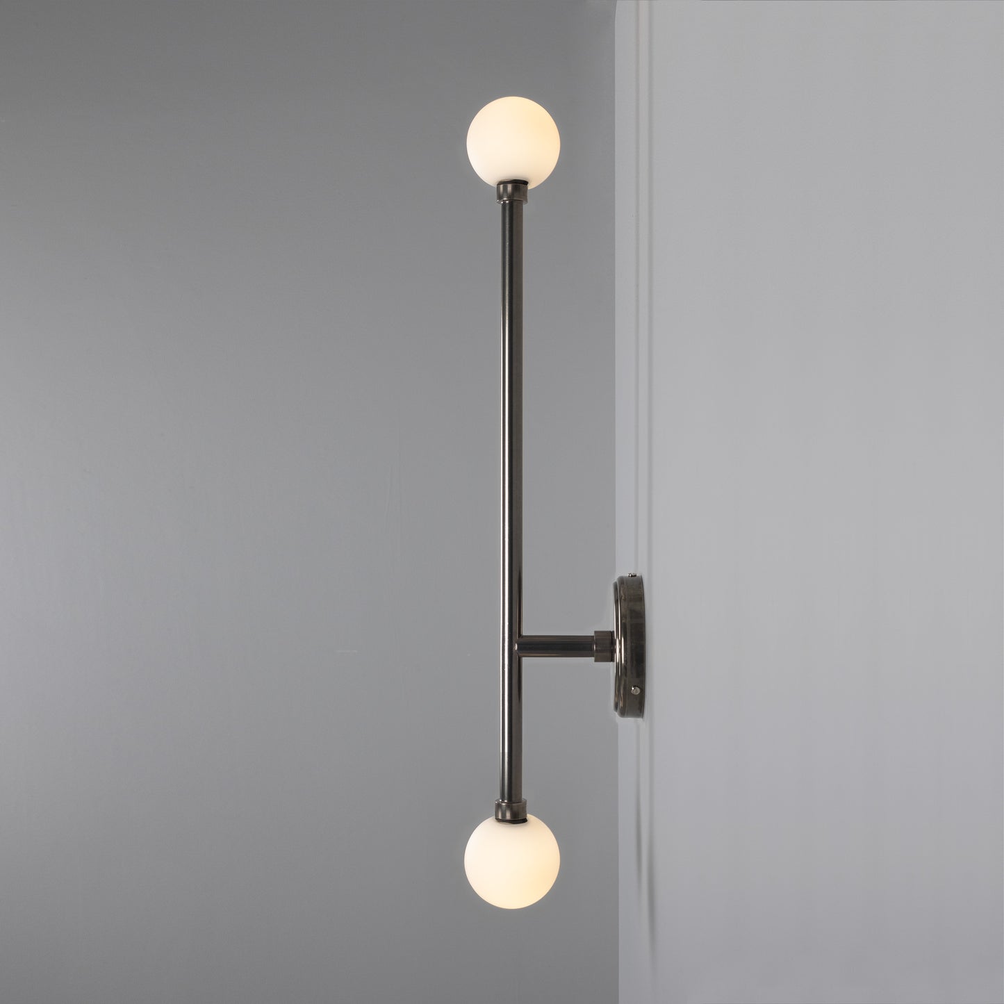 Gunning Double Globe Slim Bathroom Wall Light 71cm IP44