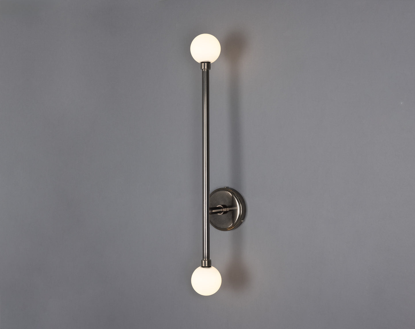 Gunning Double Globe Slim Bathroom Wall Light 71cm IP44