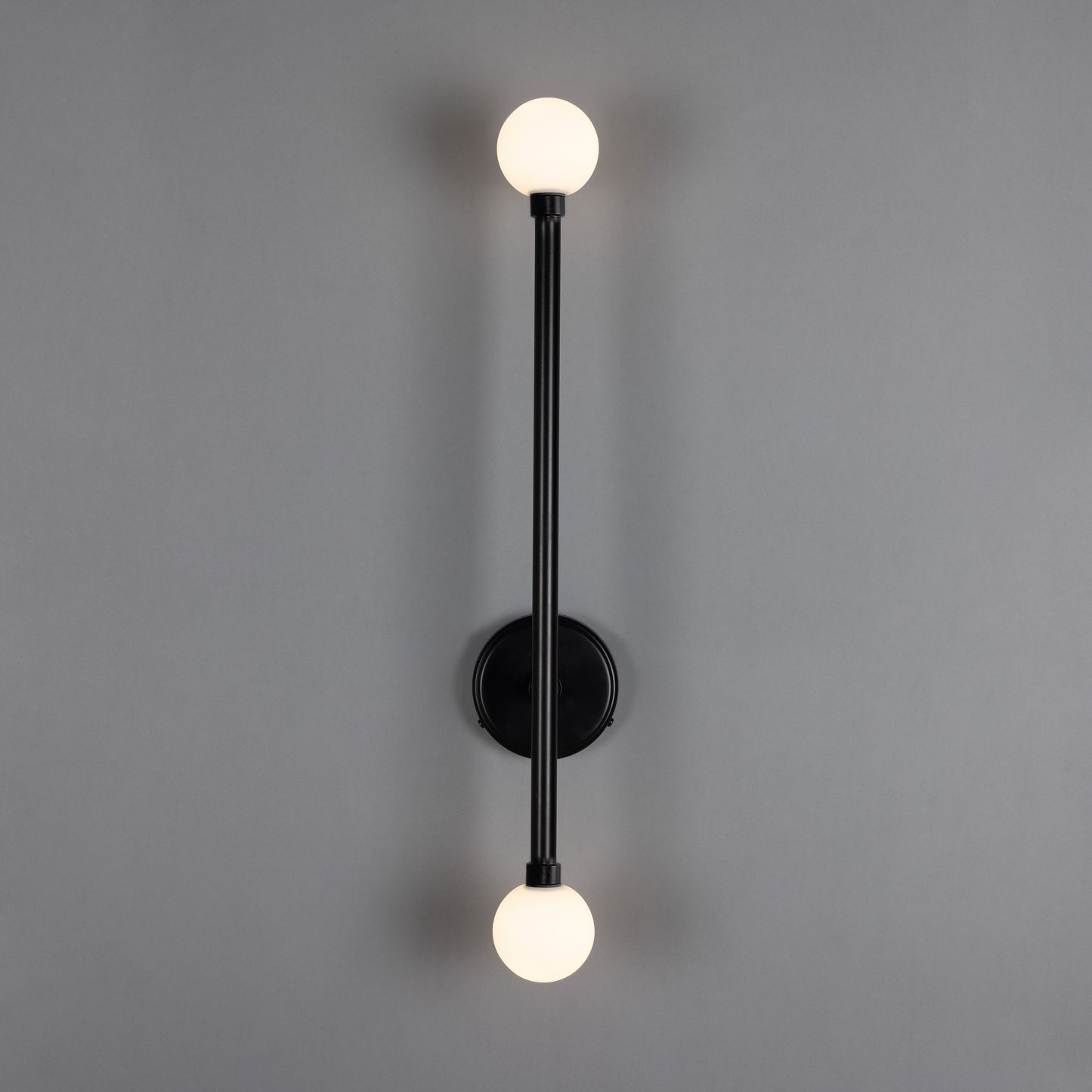 Gunning Double Globe Slim Bathroom Wall Light 71cm IP44