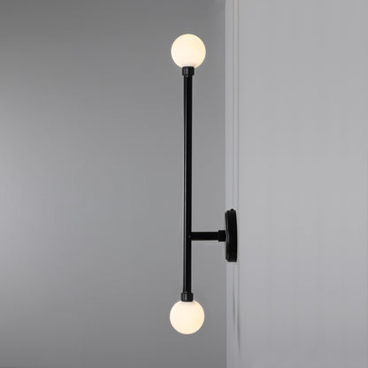 Gunning Double Globe Slim Bathroom Wall Light 71cm IP44