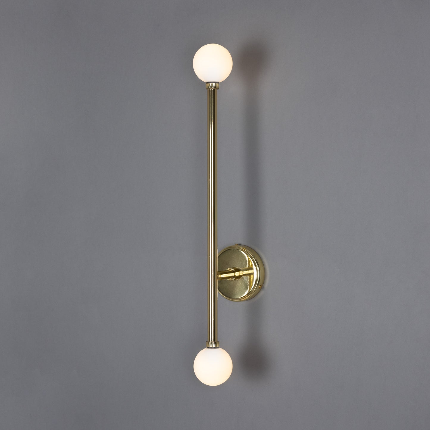 Gunning Double Globe Slim Bathroom Wall Light 71cm IP44