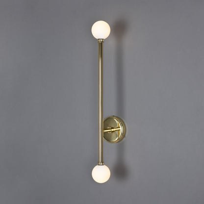 Gunning Double Globe Slim Bathroom Wall Light 71cm IP44