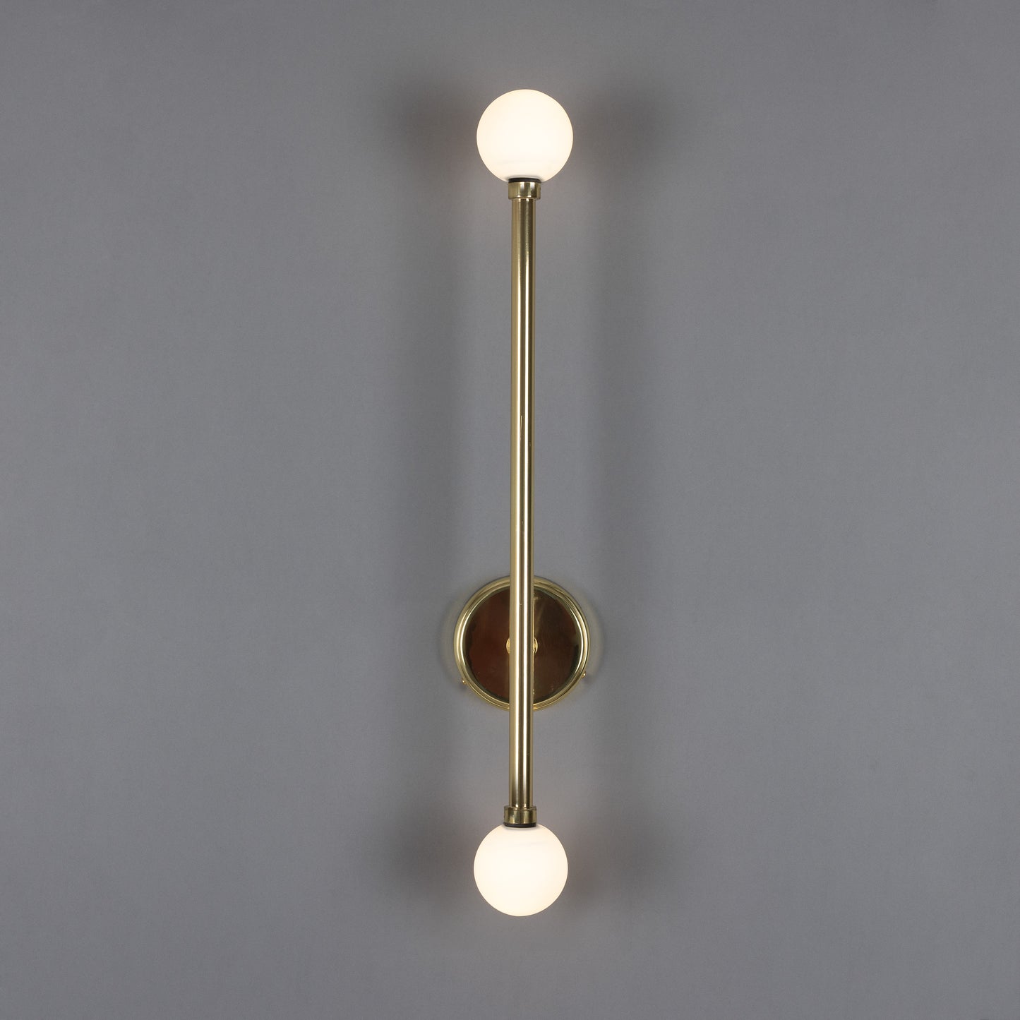 Gunning Double Globe Slim Bathroom Wall Light 71cm IP44