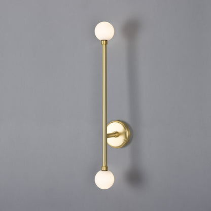 Gunning Double Globe Slim Bathroom Wall Light 71cm IP44