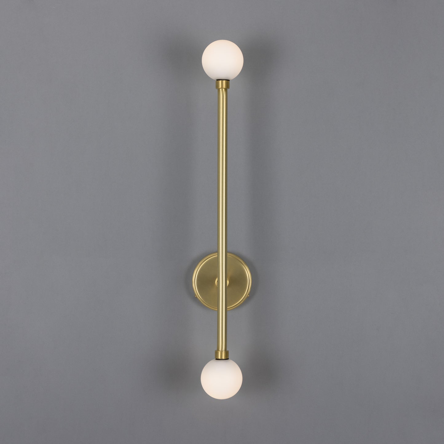 Gunning Double Globe Slim Bathroom Wall Light 71cm IP44