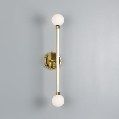 Monto Double Globe Slim Bathroom Wall Light 61cm IP44