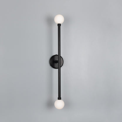 Silverton Double Globe Slim Bathroom Wall Light 77cm IP44