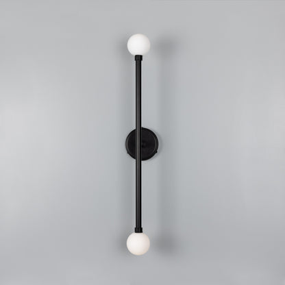 Silverton Double Globe Slim Bathroom Wall Light 77cm IP44