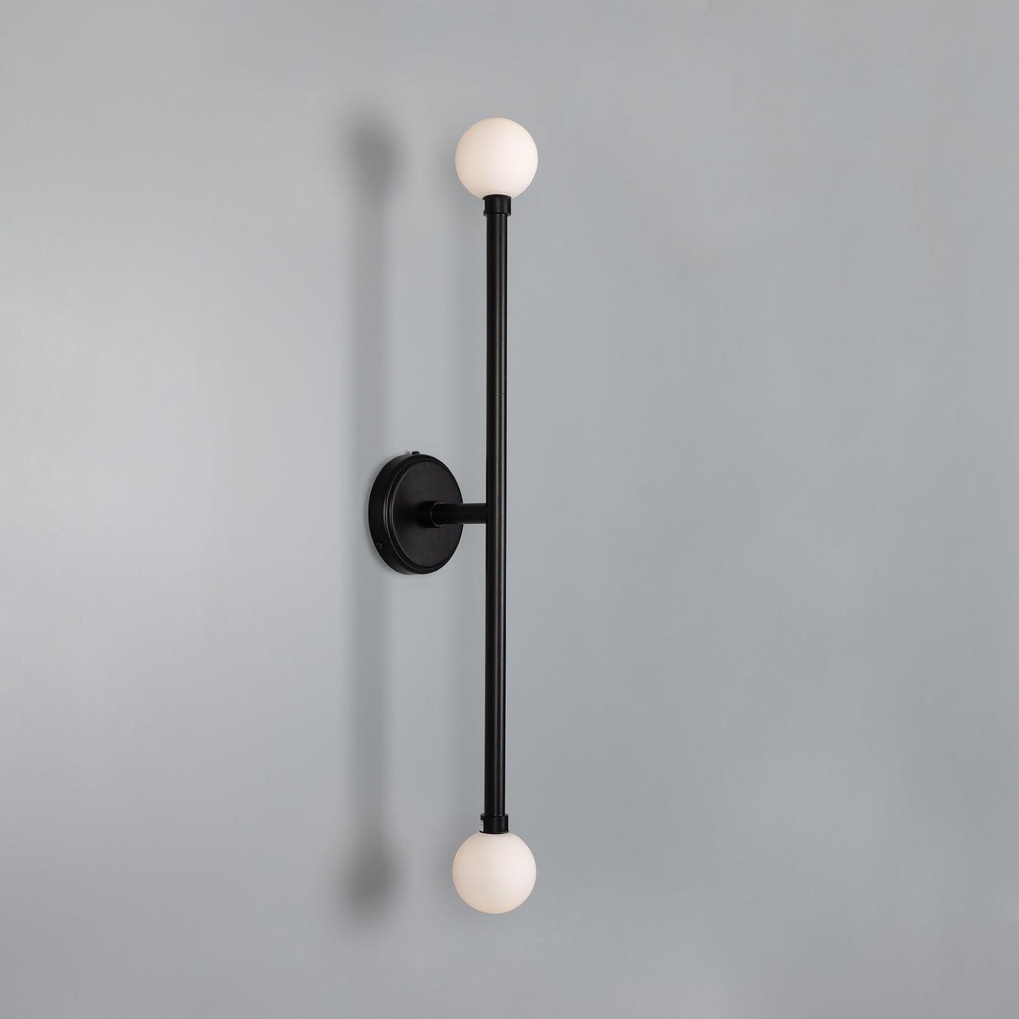 Silverton Double Globe Slim Bathroom Wall Light 77cm IP44