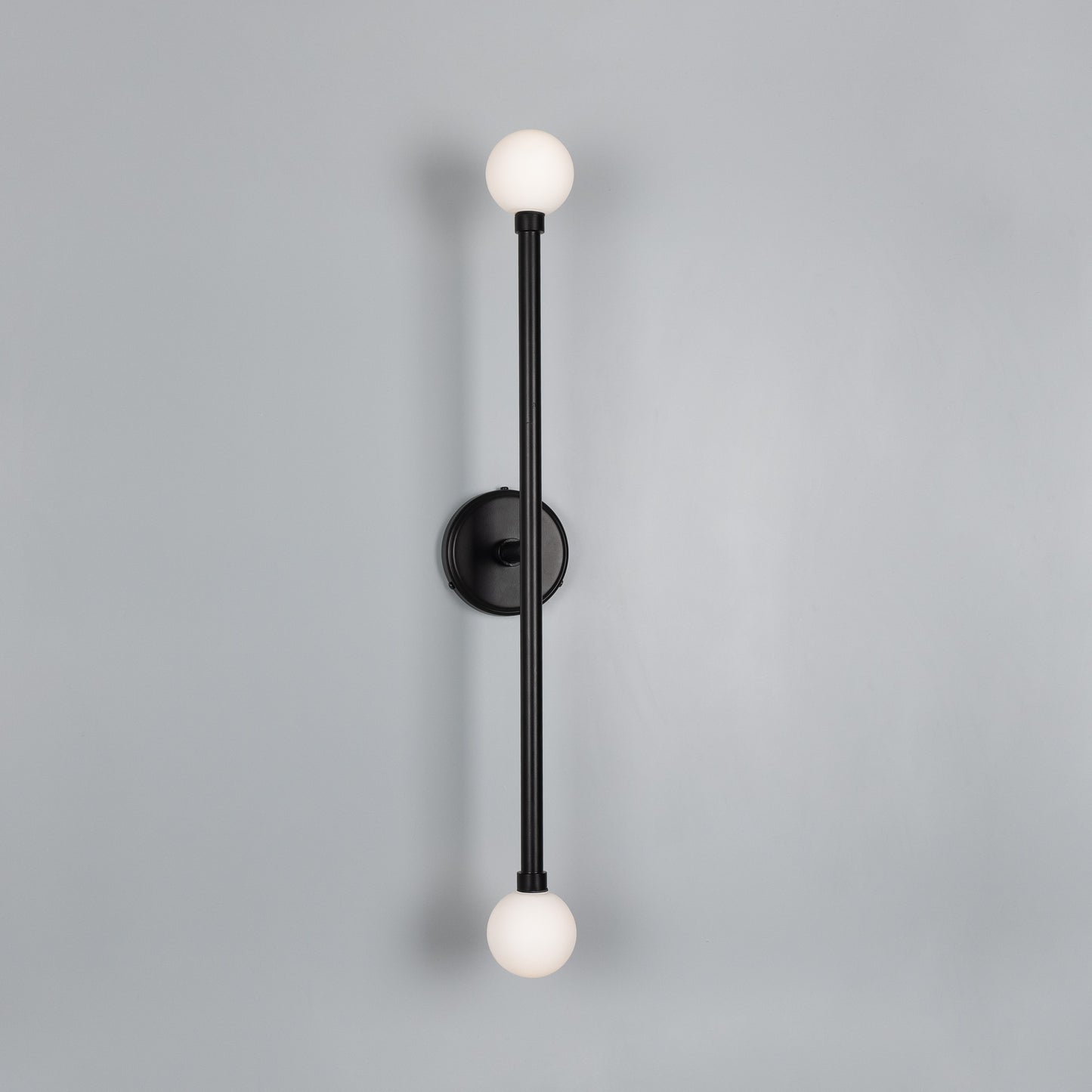 Silverton Double Globe Slim Bathroom Wall Light 77cm IP44