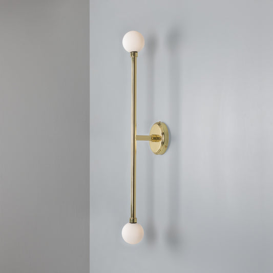 Silverton Double Globe Slim Bathroom Wall Light 77cm IP44