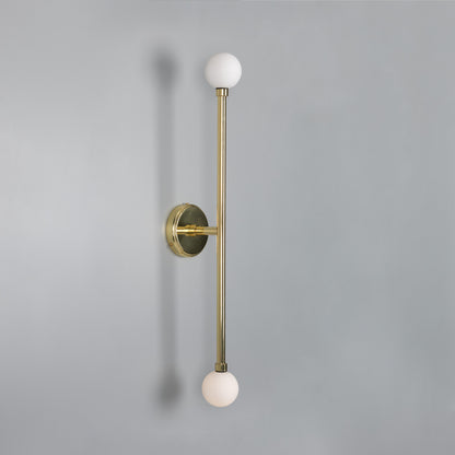 Silverton Double Globe Slim Bathroom Wall Light 77cm IP44