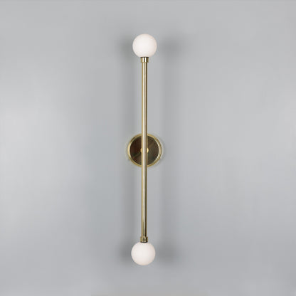 Silverton Double Globe Slim Bathroom Wall Light 77cm IP44