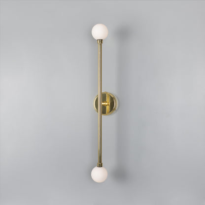 Silverton Double Globe Slim Bathroom Wall Light 77cm IP44