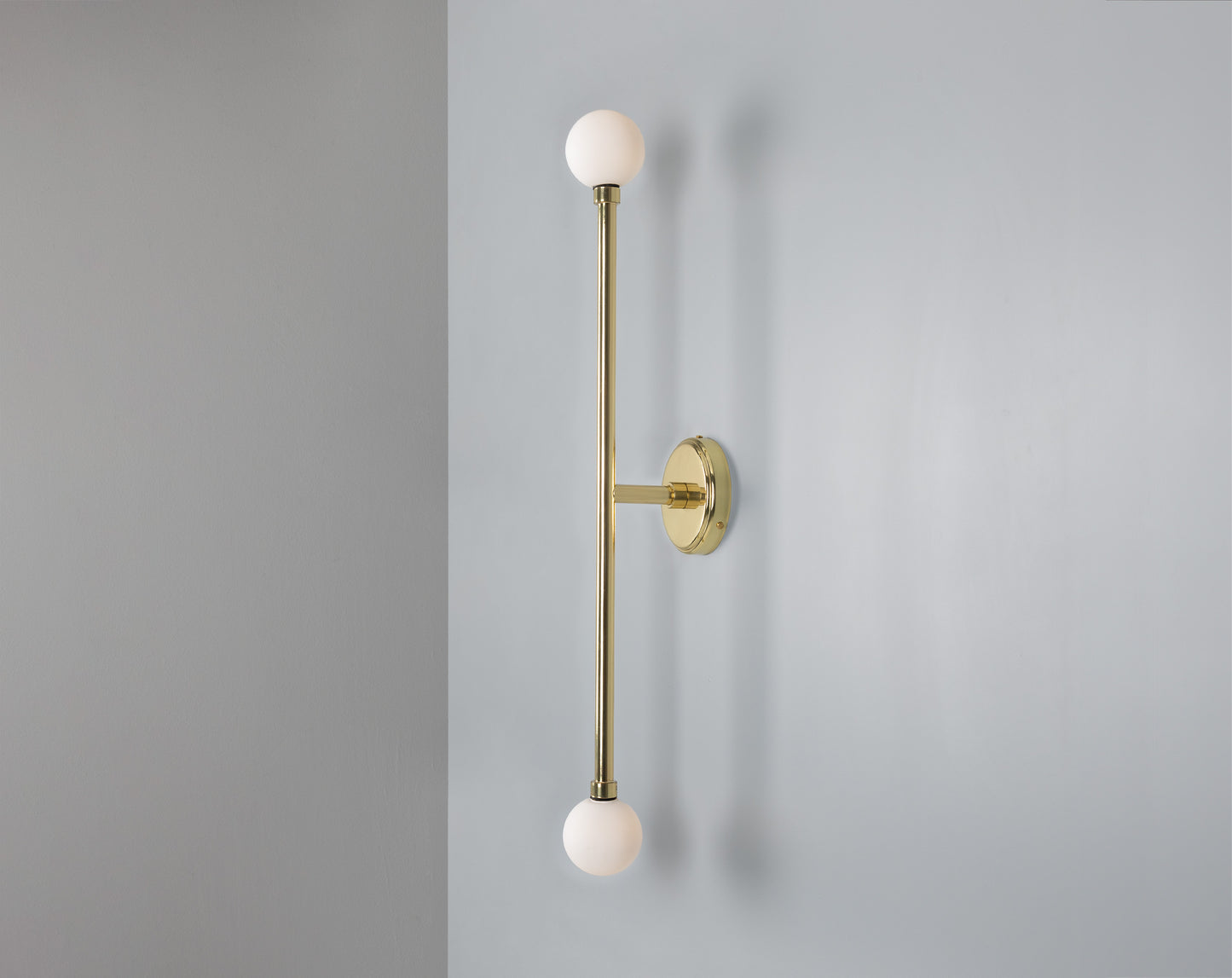 Silverton Double Globe Slim Bathroom Wall Light 77cm IP44