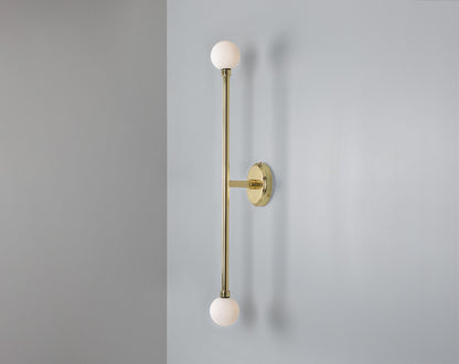 Silverton Double Globe Slim Bathroom Wall Light 77cm IP44