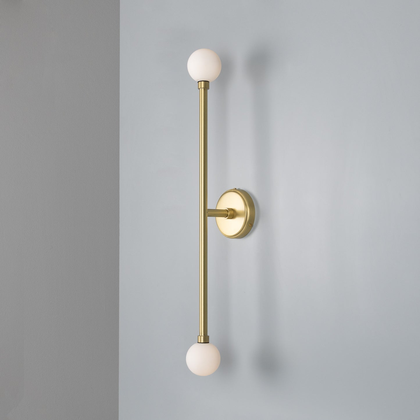 Silverton Double Globe Slim Bathroom Wall Light 77cm IP44