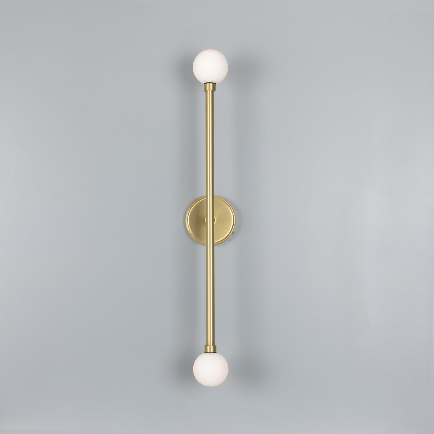 Silverton Double Globe Slim Bathroom Wall Light 77cm IP44