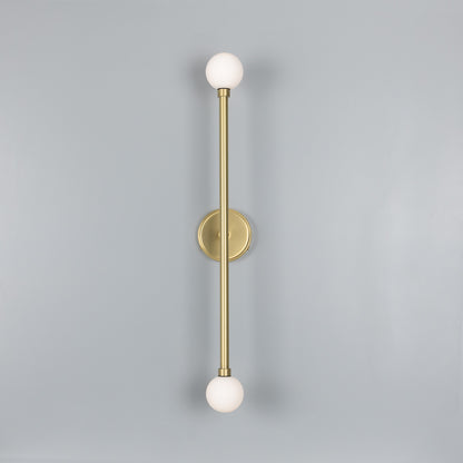 Silverton Double Globe Slim Bathroom Wall Light 77cm IP44