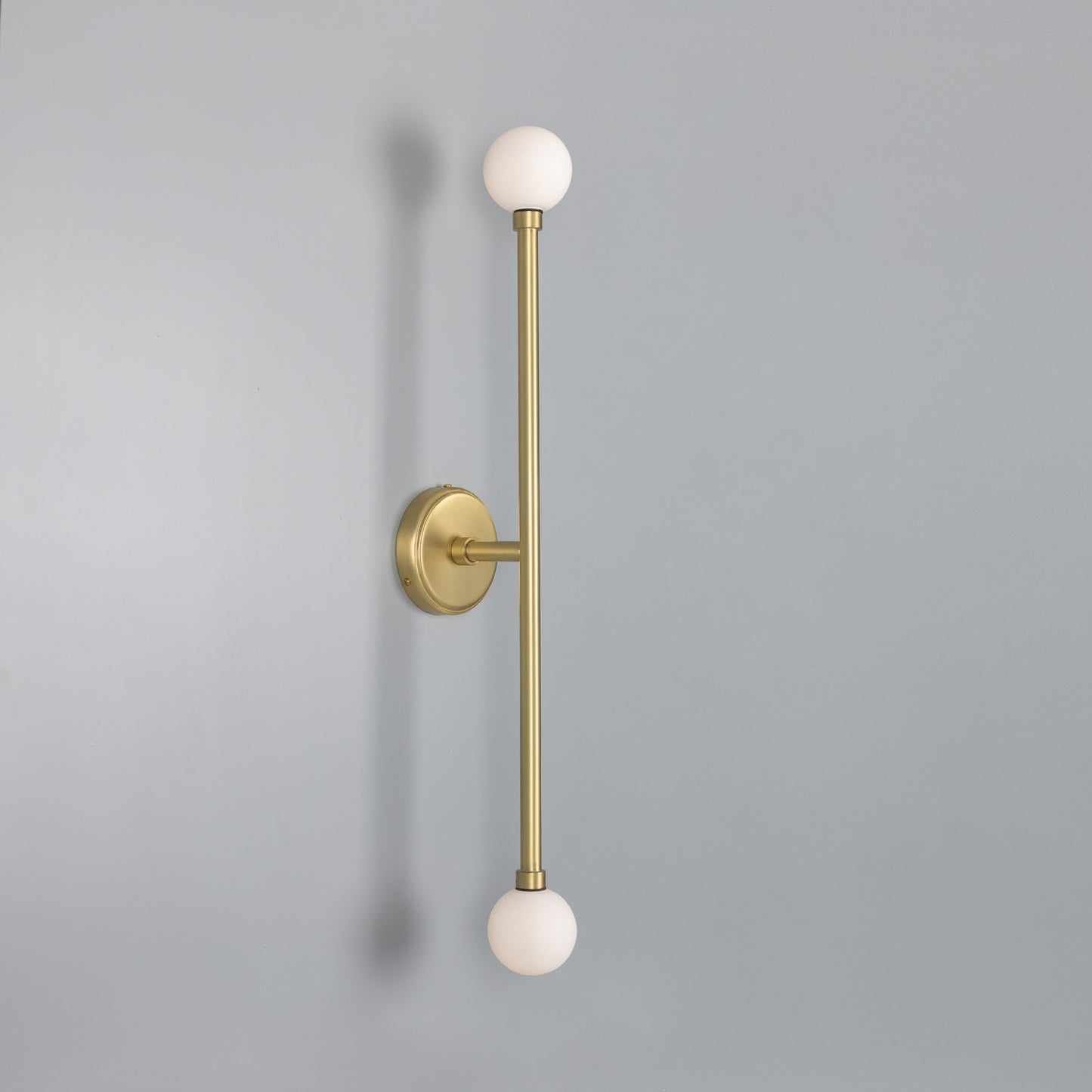 Silverton Double Globe Slim Bathroom Wall Light 77cm IP44