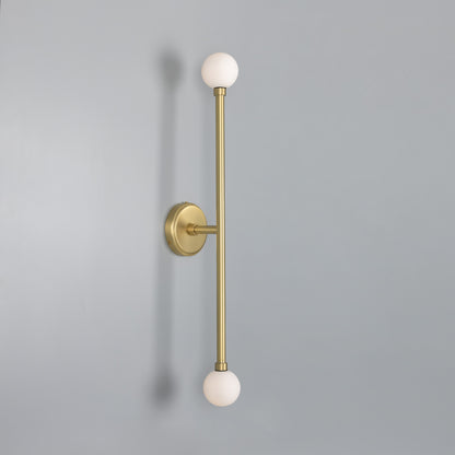 Silverton Double Globe Slim Bathroom Wall Light 77cm IP44