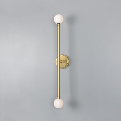 Silverton Double Globe Slim Bathroom Wall Light 77cm IP44